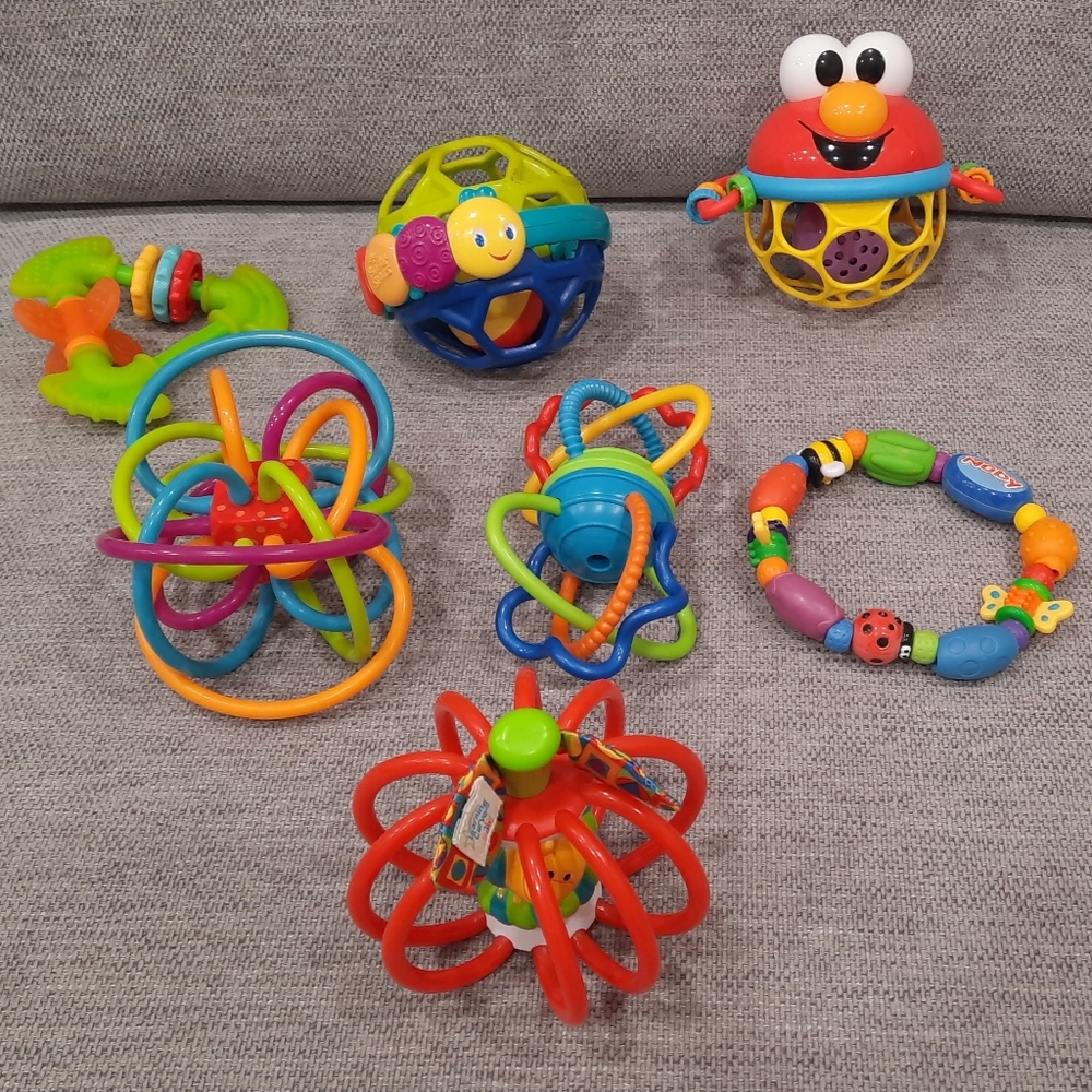 Lot 7 Baby Sensory Play Toys Manhattan Toy Infantino Bright Starts Lamaze